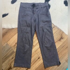 Anthropologie Sitwell grey wide-leg cut cropped mid rise pants